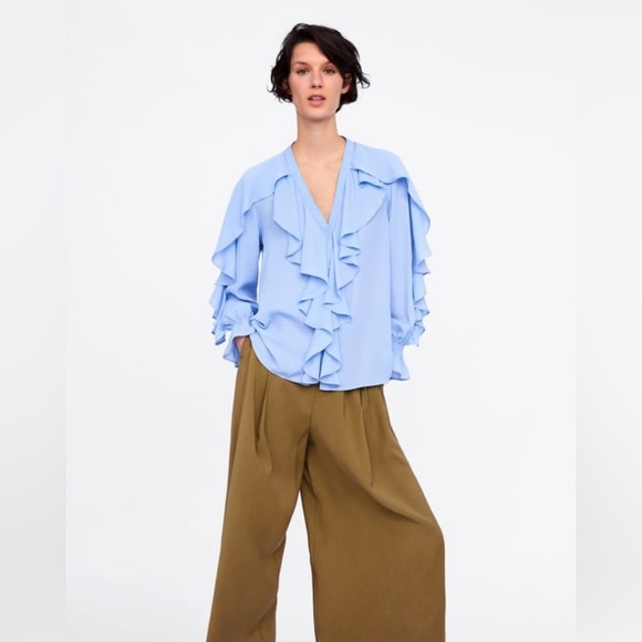 Zara Ruffle Blouse - Picture 1 of 12
